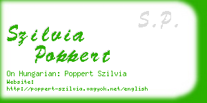 szilvia poppert business card